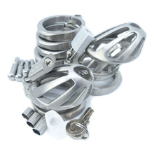 Load image into Gallery viewer, BON4Mplus small optimal male chastity package in stainless steel
